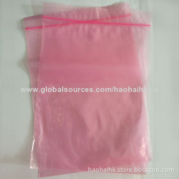 PE Anti-static Resealable Bag, OEM Orders Welcomed